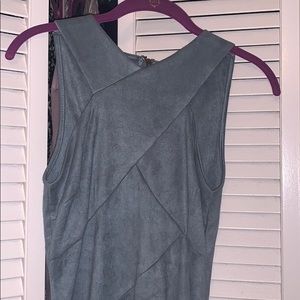 Teal Velvety feeling, sleeveless dress